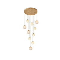 SPIRA - Lustre Moderne Bulle Doré en Acrylique Lumio™