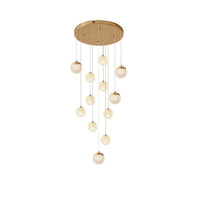 SPIRA - Lustre Moderne Bulle Doré en Acrylique Lumio™