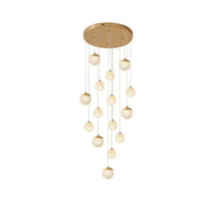 SPIRA - Lustre Moderne Bulle Doré en Acrylique Lumio™