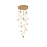 SPIRA - Lustre Moderne Bulle Doré en Acrylique Lumio™