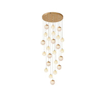 SPIRA - Lustre Moderne Bulle Doré en Acrylique Lumio™