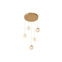 SPIRA - Lustre Moderne Bulle Doré en Acrylique Lumio™