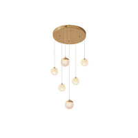 SPIRA - Lustre Moderne Bulle Doré en Acrylique Lumio™