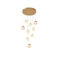 SPIRA - Lustre Moderne Bulle Doré en Acrylique Lumio™