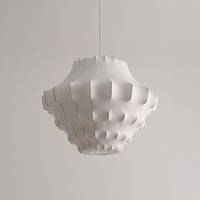 AYABI - Lustre Suspension Wabi Sabi en Soie Blanc Lumio™