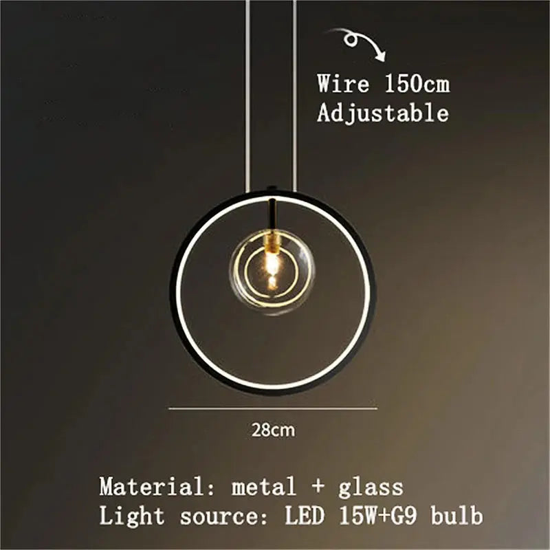 VARENA – Suspension Moderne avec Sphères en Verre pour Salon ou Salle à Manger Lumio™