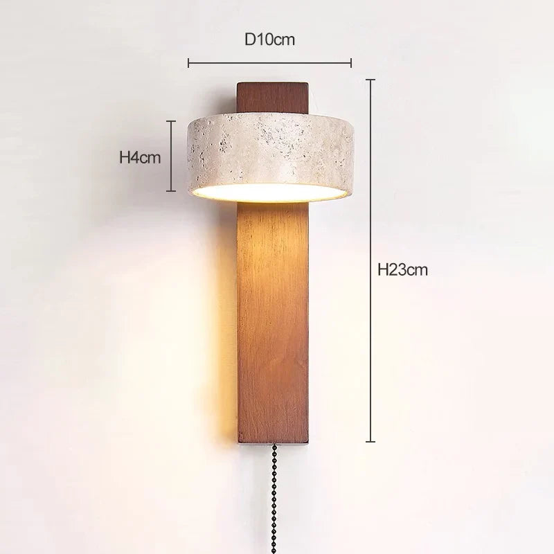 Lampe de Chevet Murale Travertin