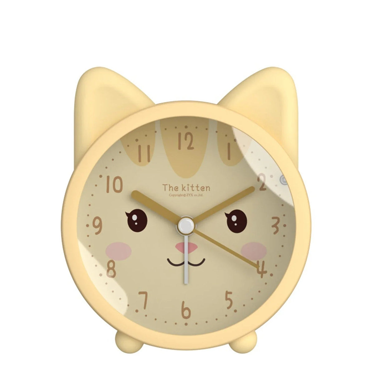 MININOU - Réveil Analogique Silencieux en Silicone – Design Chaton Lumio™