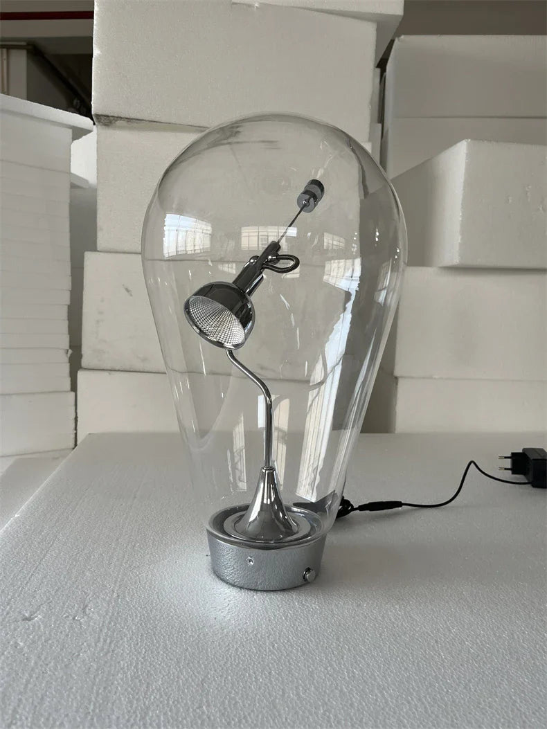 Lampe De Chevet En Verre Vintage maison-lampe-de-chevet