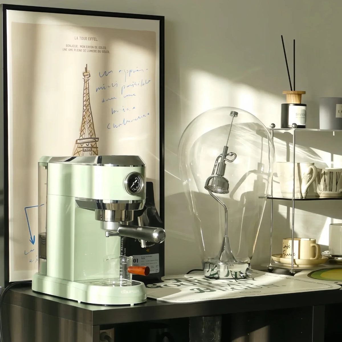 Lampe de Chevet Verre Vintage