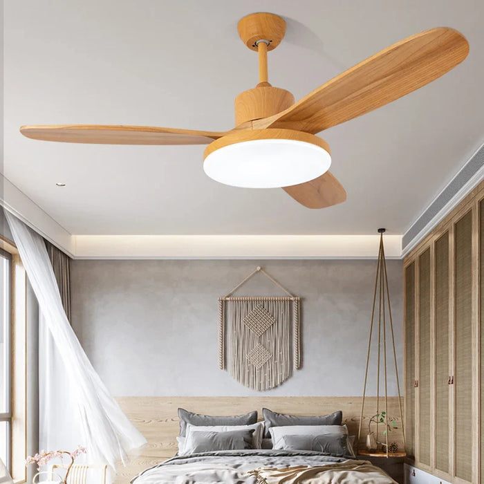 Ventilateur de Plafond LED | Design Bois & Télécommande