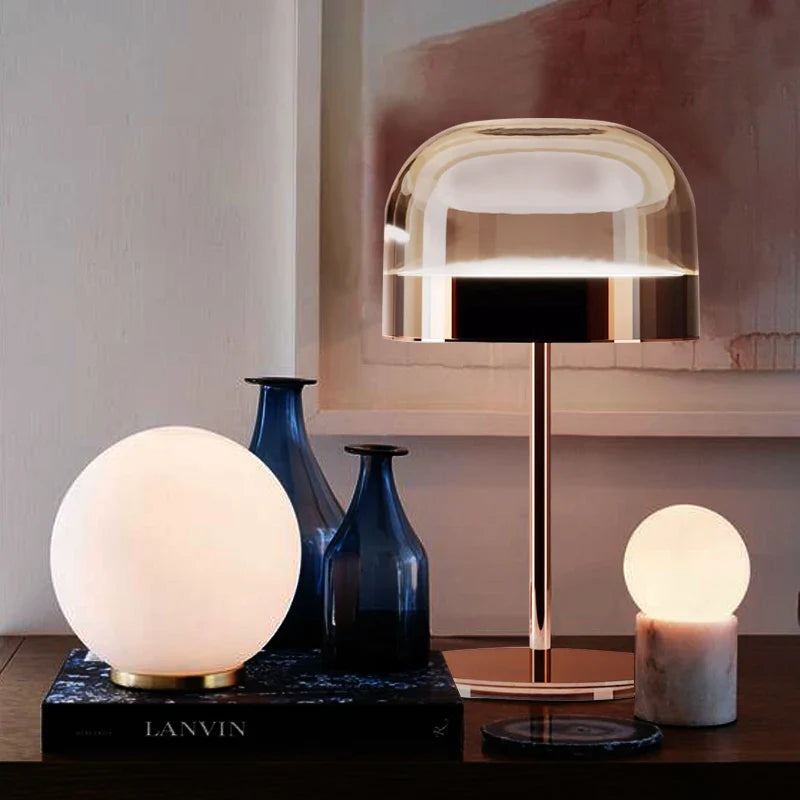 Lampe De Chevet En Verre Transparent maison-lampe-de-chevet