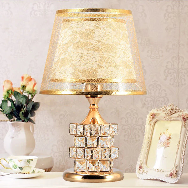 Lampe de Chevet Pied Cristal