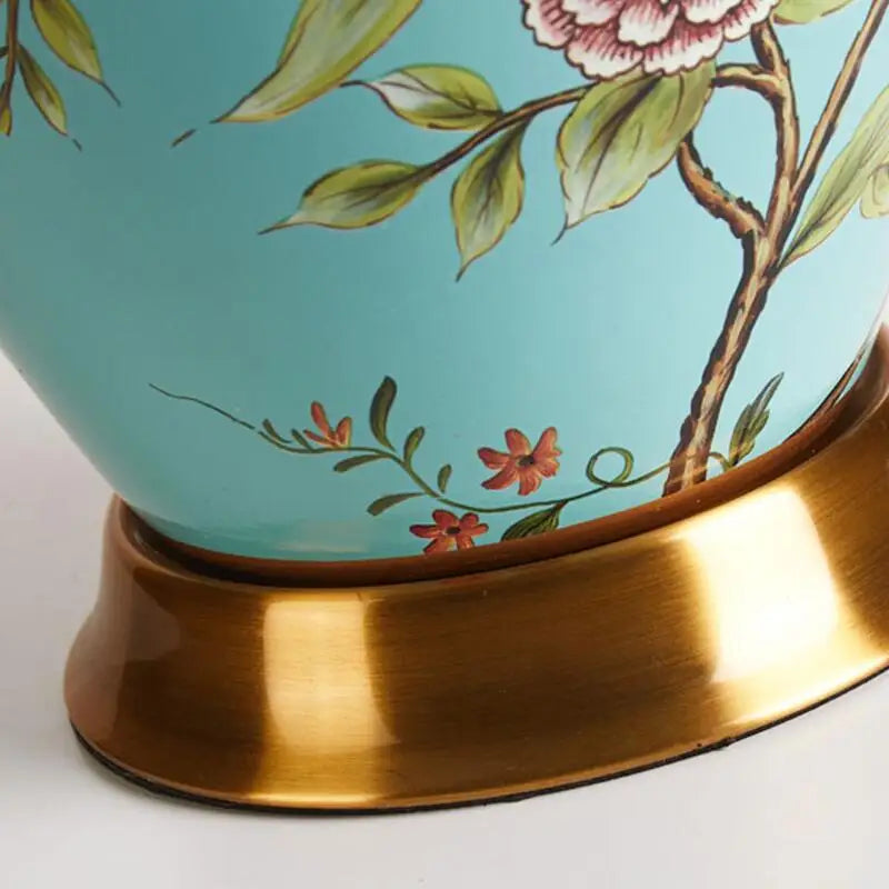 Lampe De Chevet Céramique Bleu maison-lampe-de-chevet