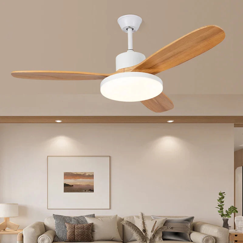 Ventilateur de Plafond LED | Design Bois & Télécommande Lumio™