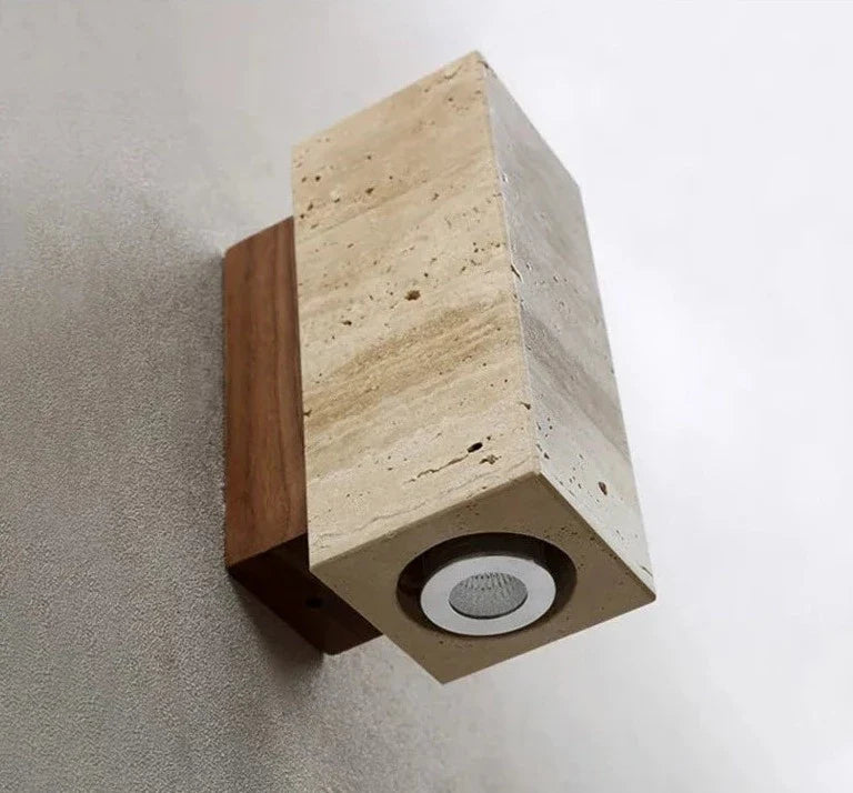 Travertine decor sconce LuxelyLight