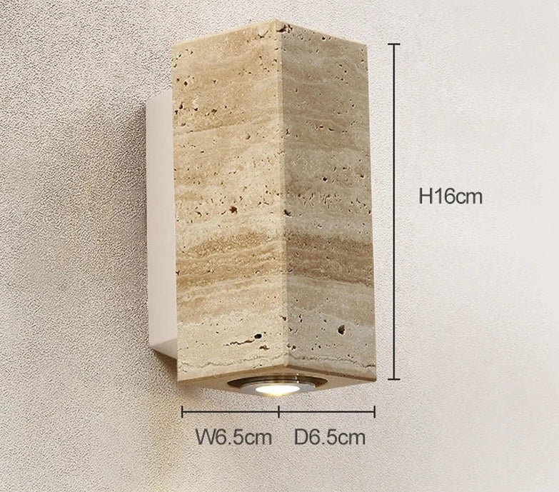 Travertine decor sconce LuxelyLight