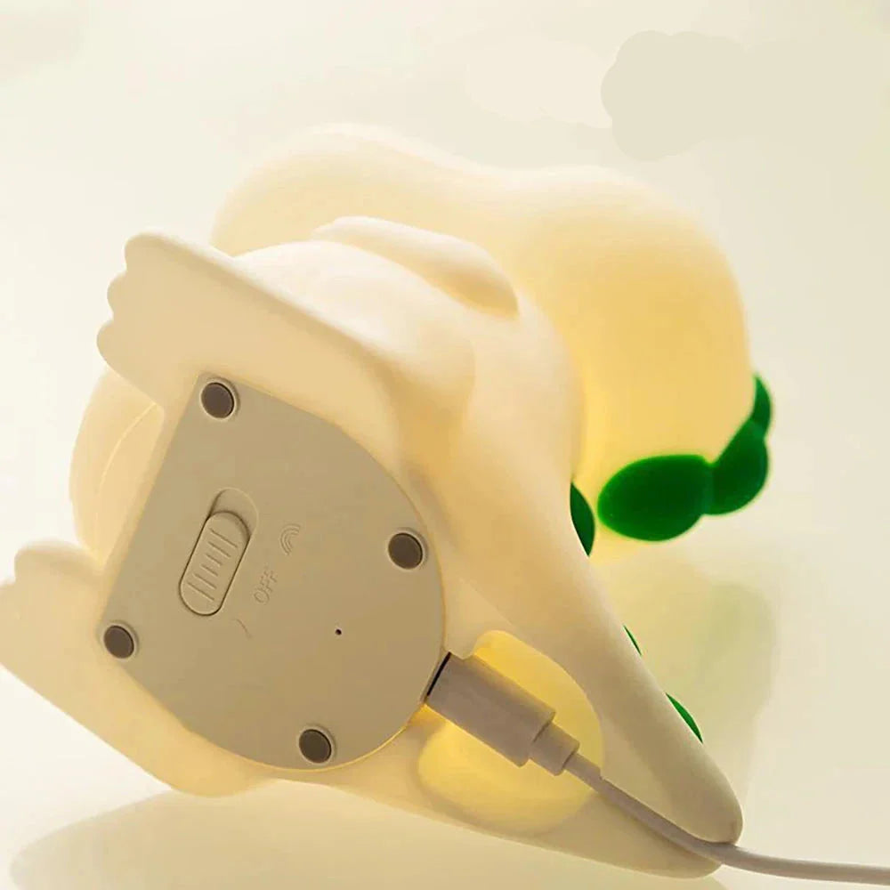 Lampe de Chevet Enfant Dino Tendre | Design Mignon et Lumière Apaisante