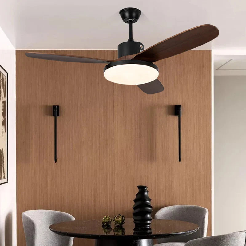Ventilateur de Plafond LED | Design Bois & Télécommande Lumio™