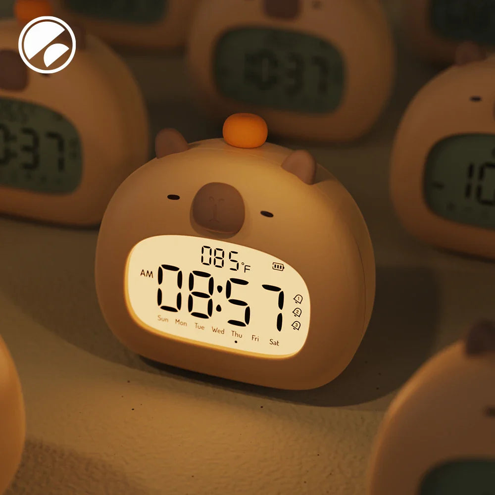 CAPYWAKE - Réveil LED Capybara Rechargeable avec Veilleuse Lumio™