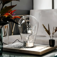 Lampe de Chevet Verre Vintage