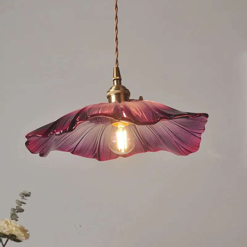 FLURIA -  Suspension Rétro Japonaise en Verre et Métal