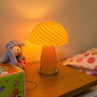 Lampe de Chevet Champignon en Verre