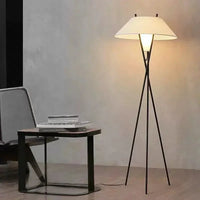 Lampadaire salon – Design Minimaliste avec Abat-Jour Évasé pour Intérieur Contemporain ANNA MONICA