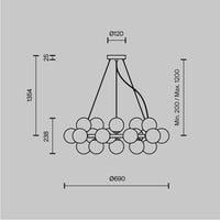 Vue rapprochée de la structure métallique de la suspension circulaire, vue 11