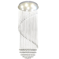 Lustre Spirale en Cristal Moderne pour Escalier