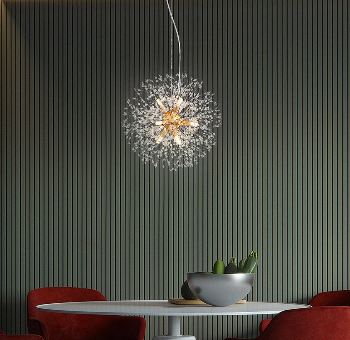 Lustre Sphère Cristal Salle à Manger