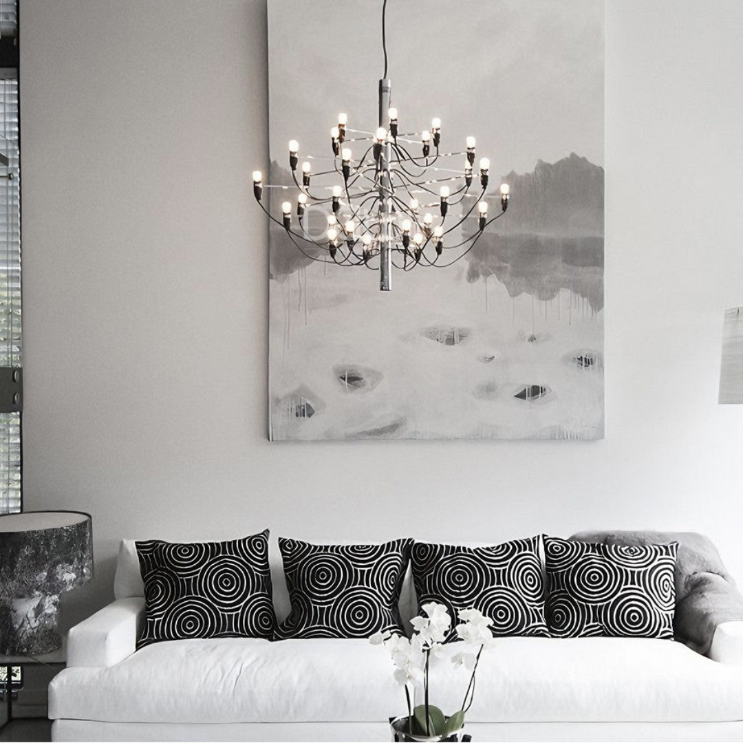 VINTORIA – Lustre Chandelier en Métal Noir Rétro Lumio™