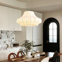 AYABI - Lustre Suspension Wabi Sabi en Soie Blanc Lumio™