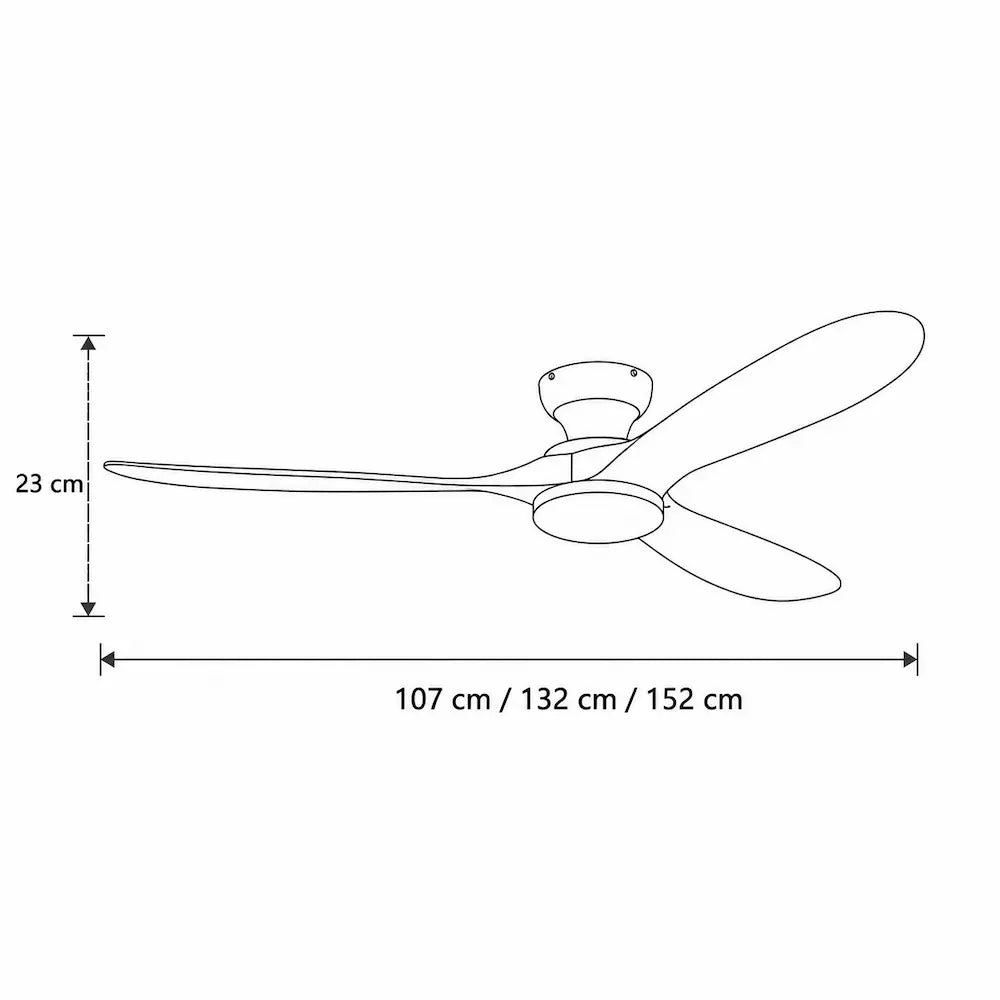Plafonnier Ventilateur Silencieux Bois Naturel LED dans une chambre