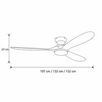 Plafonnier Ventilateur Silencieux Bois Naturel LED dans une chambre