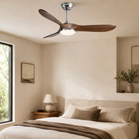 Plafonnier Ventilateur Silencieux Bois Foncé LED avec éclairage LED intégré