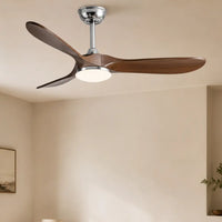 Plafonnier Ventilateur Silencieux Bois Foncé LED