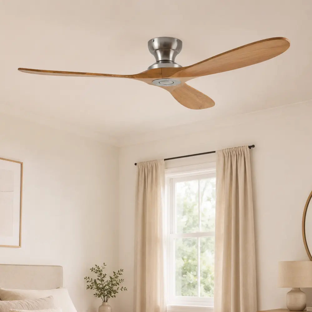 Plafonnier Ventilateur Silencieux Bois Naturel