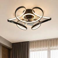 Plafonnier Ventilateur Silencieux Design Artistique LED