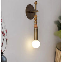 Applique Murale Laiton avec Globe en Verre Blanc