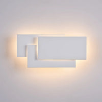 Applique murale LED Trame avec ailette blanche et éclairage indirect doux
