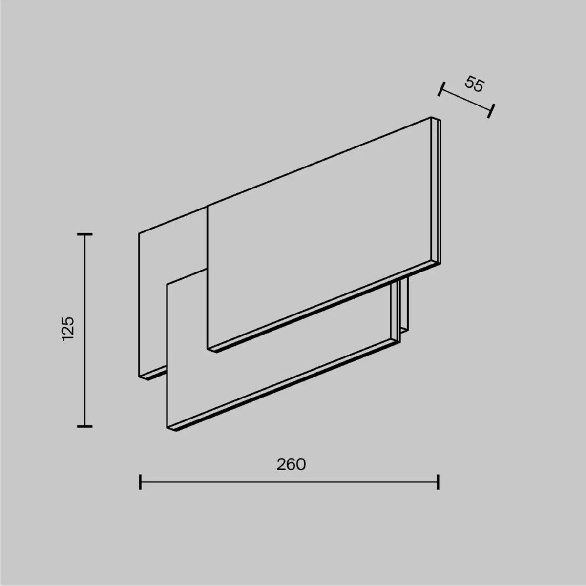 Détail de l'applique murale LED Trame diffusant un halo lumineux graphique