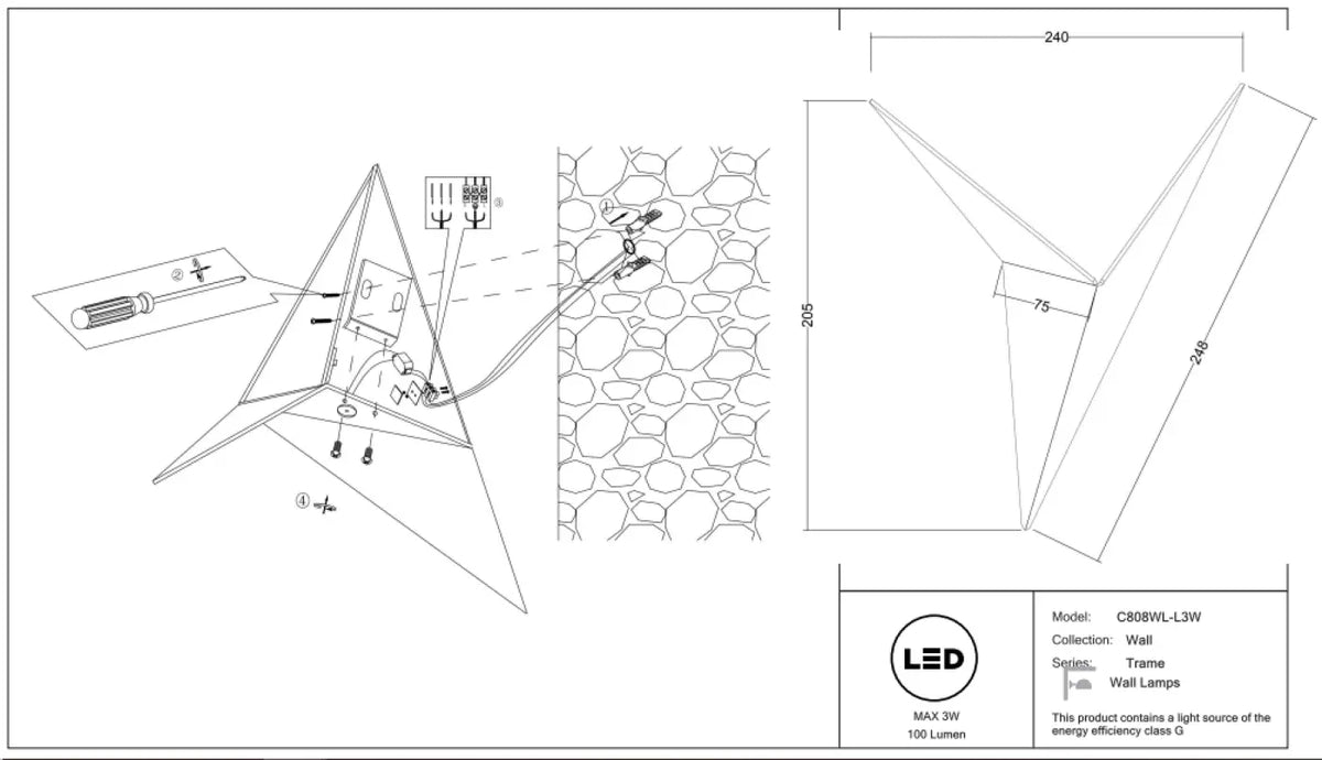 Applique murale origami blanche aux plis graphiques pour salon contemporain, vue 8