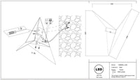 Applique murale origami blanche aux plis graphiques pour salon contemporain, vue 8