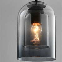 Suspension en Verre Teinté Marron ou Noir