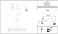 Applique murale pour tableau en finition blanche dans un bureau