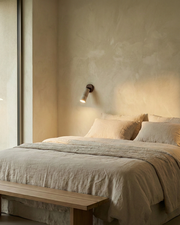 Applique Murale Wabi-Sabi Orientable en Pierre