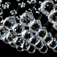 Lustre Spirale Cristal Argenté Entrée