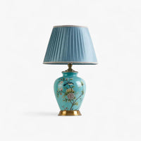 Lampe De Chevet Céramique Bleu maison-lampe-de-chevet
