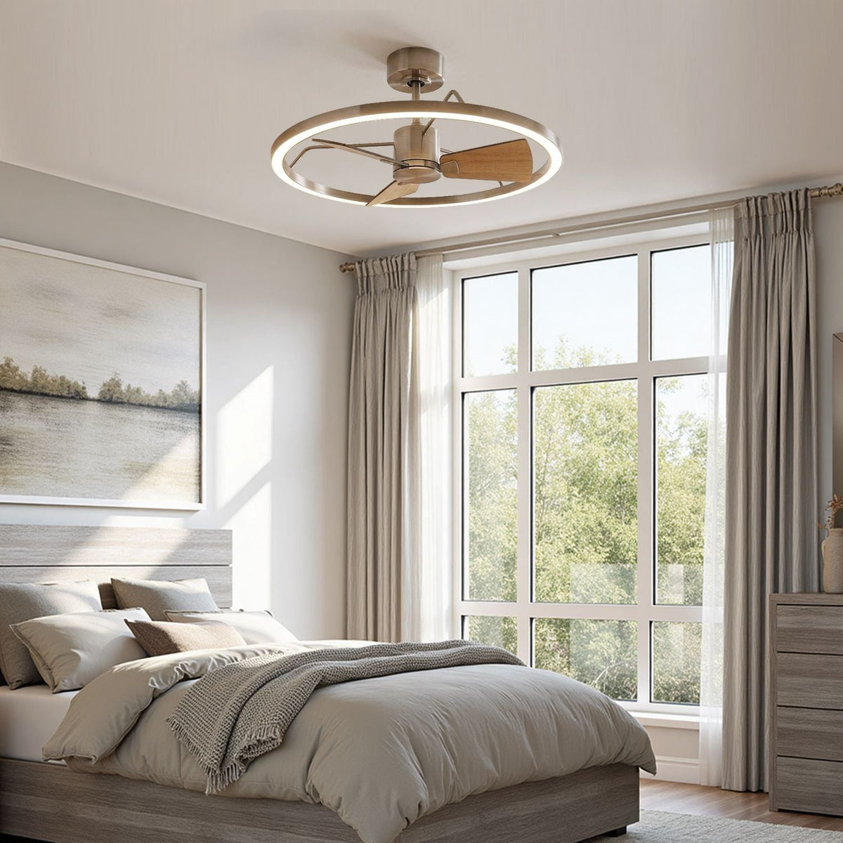 Ventilateur de Plafond Anneau Laiton